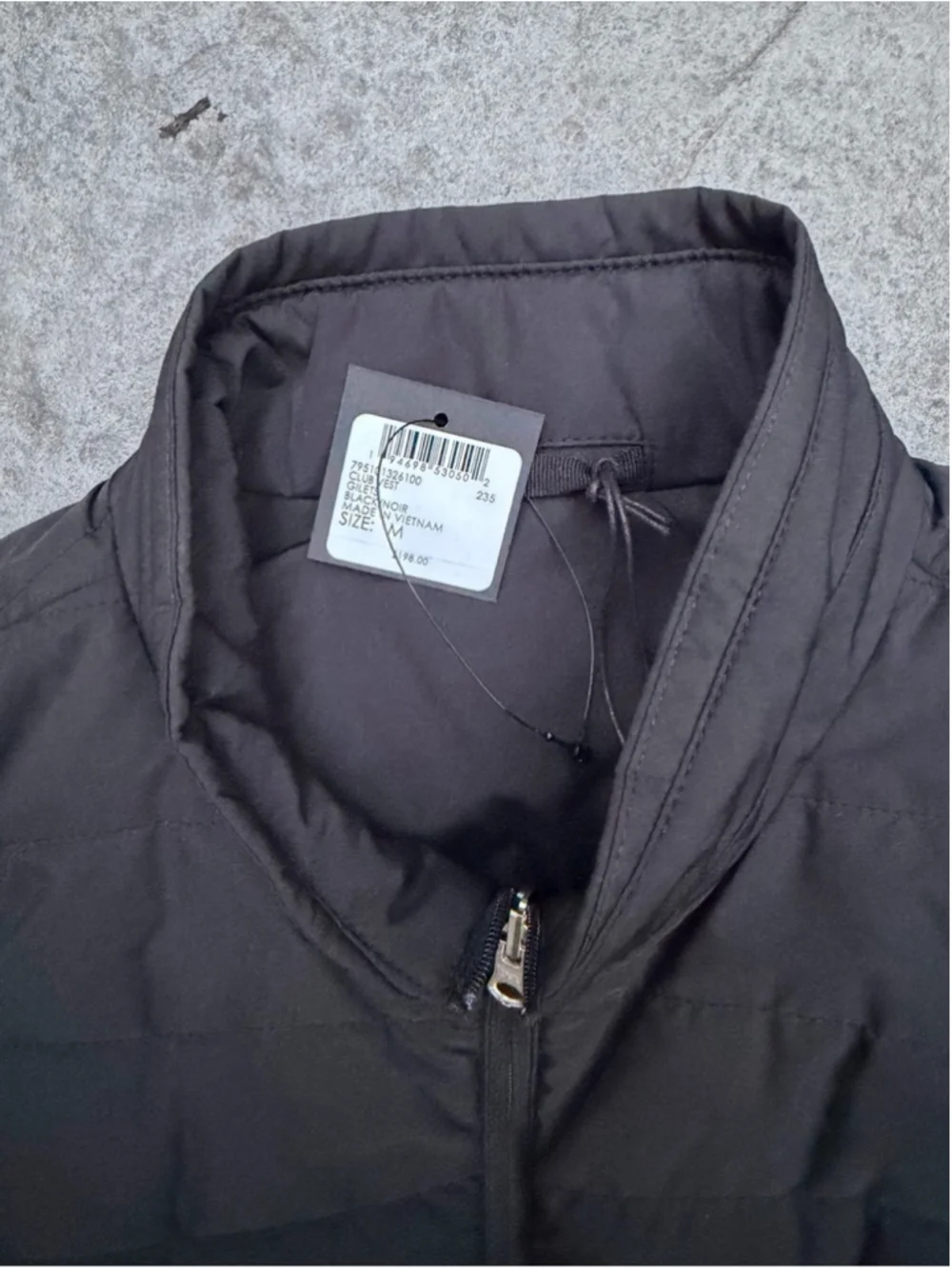 Club Monaco Black Quilted Lightweight Vest Size M New With Tags
